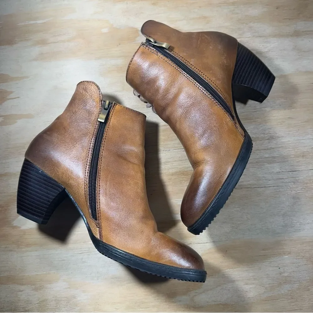 Socofy Leather Handmade Flower Boots Women’s Size 8.5